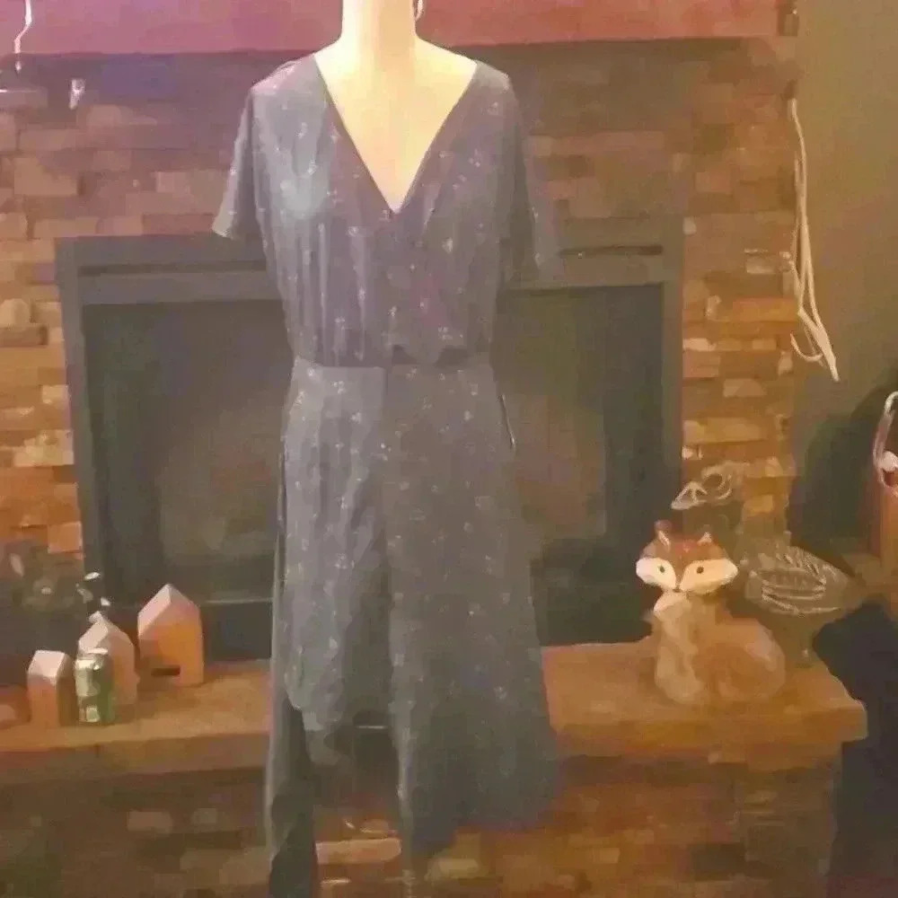 Shiloh dress in teal ditsy